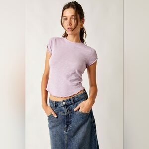 NWOT We The Free Be My Baby Tee In Lilac Bouquet